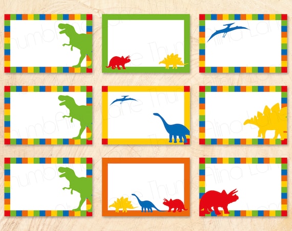 dinosaur-buffet-cards-food-tags-name-tags-diy-t-rex-rawr-roar-by