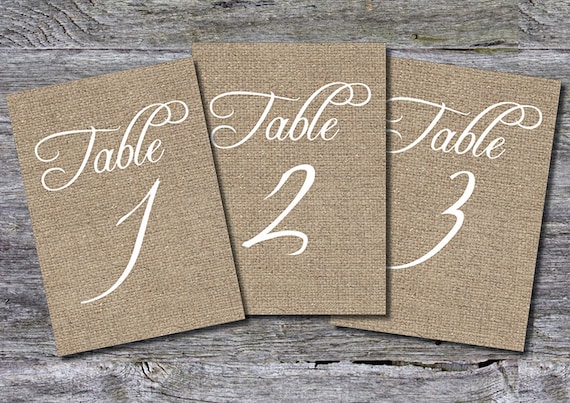Wedding Table Numbers (1-30) INSTANT DOWNLOAD