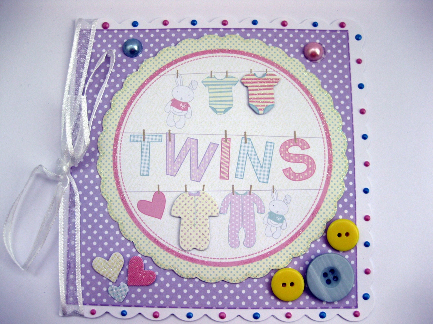 Twins Baby Card by on Etsy