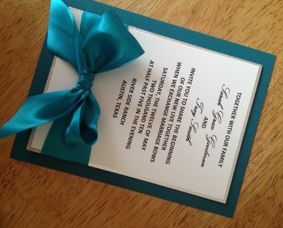 Teal Wedding Invitations 4