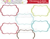 INSTANT DOWNLOAD, christmas labels, tag clipart, printable labels, christmas, cards, invitations, scrapbook, digital frames Il_170x135