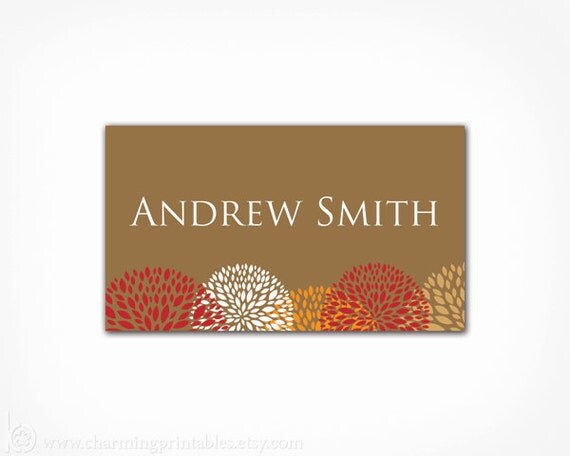 Thanksgiving Place Cards - PRINTABLE - DIY Digital File - Tented Name Cards - Seating Cards - Seating Cards Il_570xn