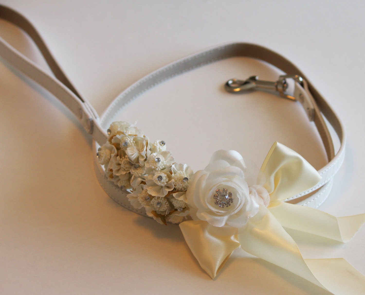 Ivory wedding dog Leash Wedding accessorry High quality