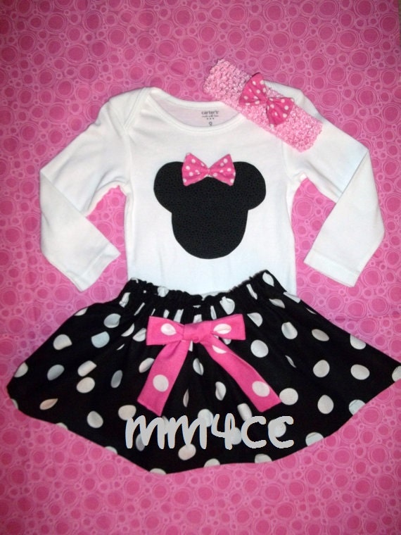 Minnie Mouse outfit princess Dress first 1st Birthday Pink Skirt ...