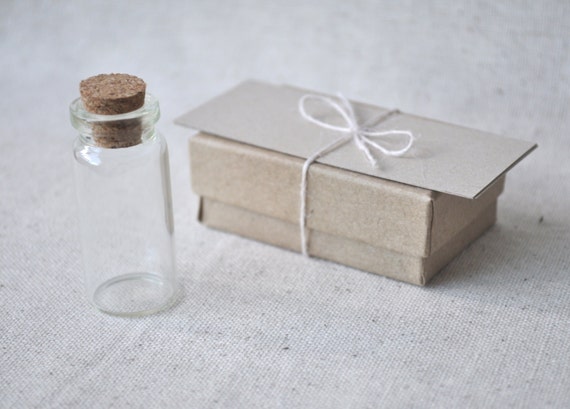 Message in a Bottle Kit. Message in a Glass Bottle Kit with Kraft Gift Box. Happy Birthday, Happy Anniversary, Valentines Day, Just Because.