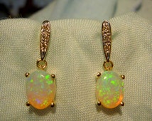 Popular items for diamond and opal on Etsy