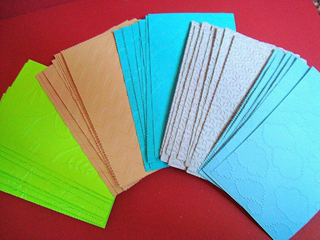 Embossed paper Scrapbook Embellishments Hand made by Wcards