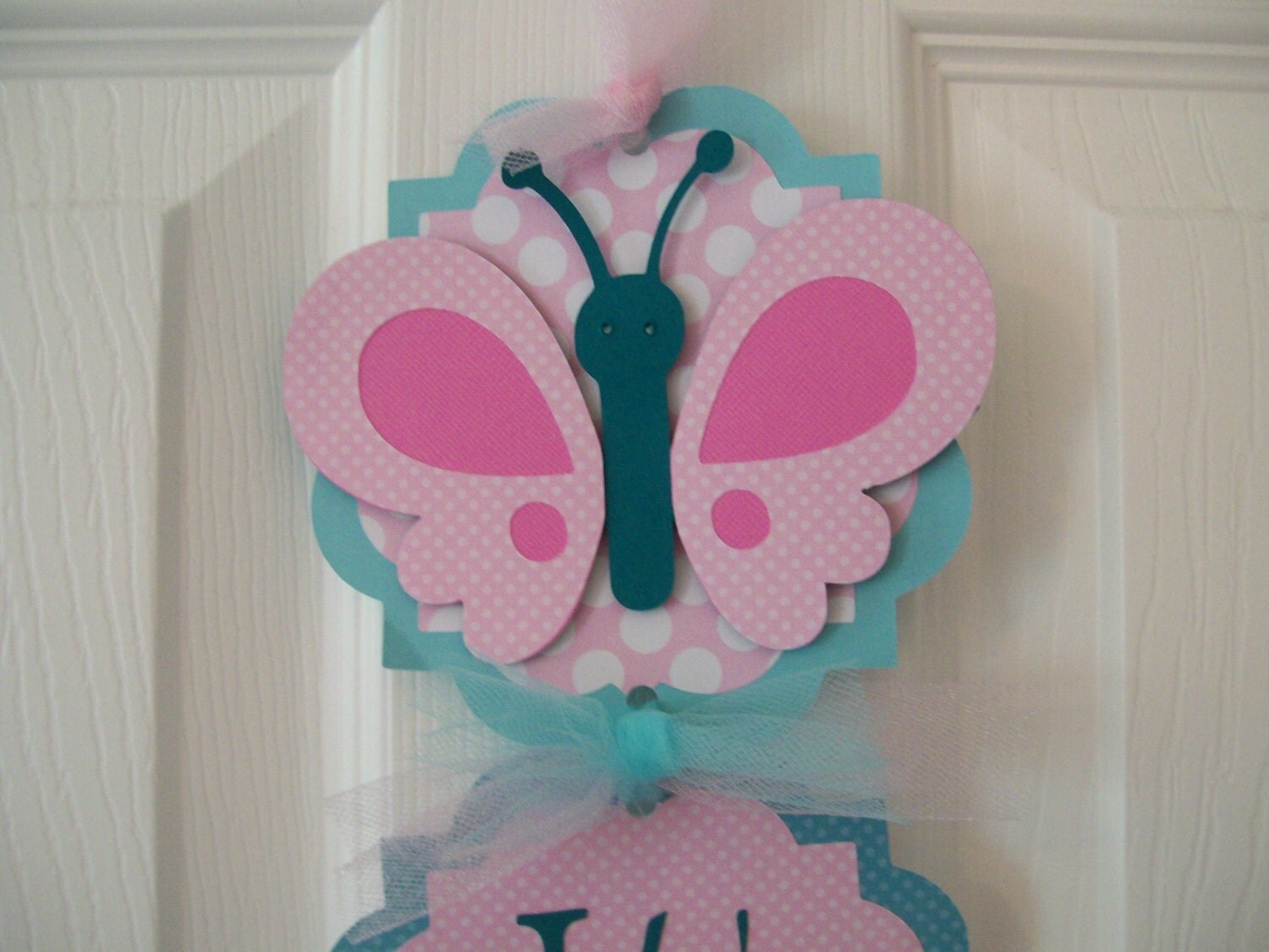 Butterfly It's a Girl Hospital Door Banner It's a