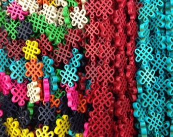 15x20mm decorative chinese knot design, howlite bead