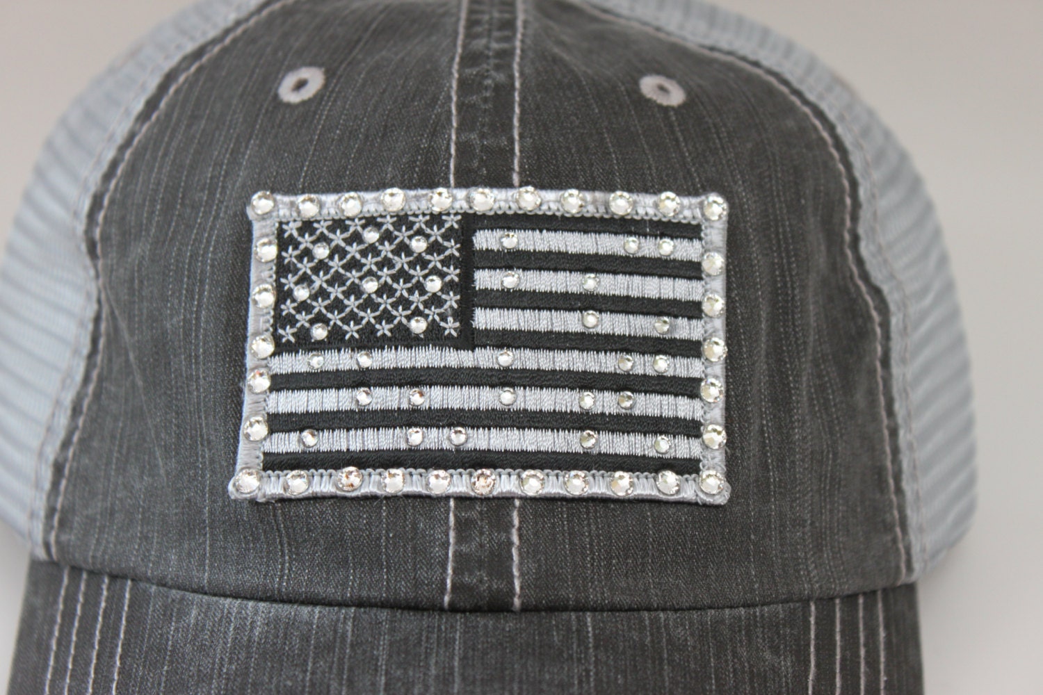 American Flag Mesh Trucker Hat