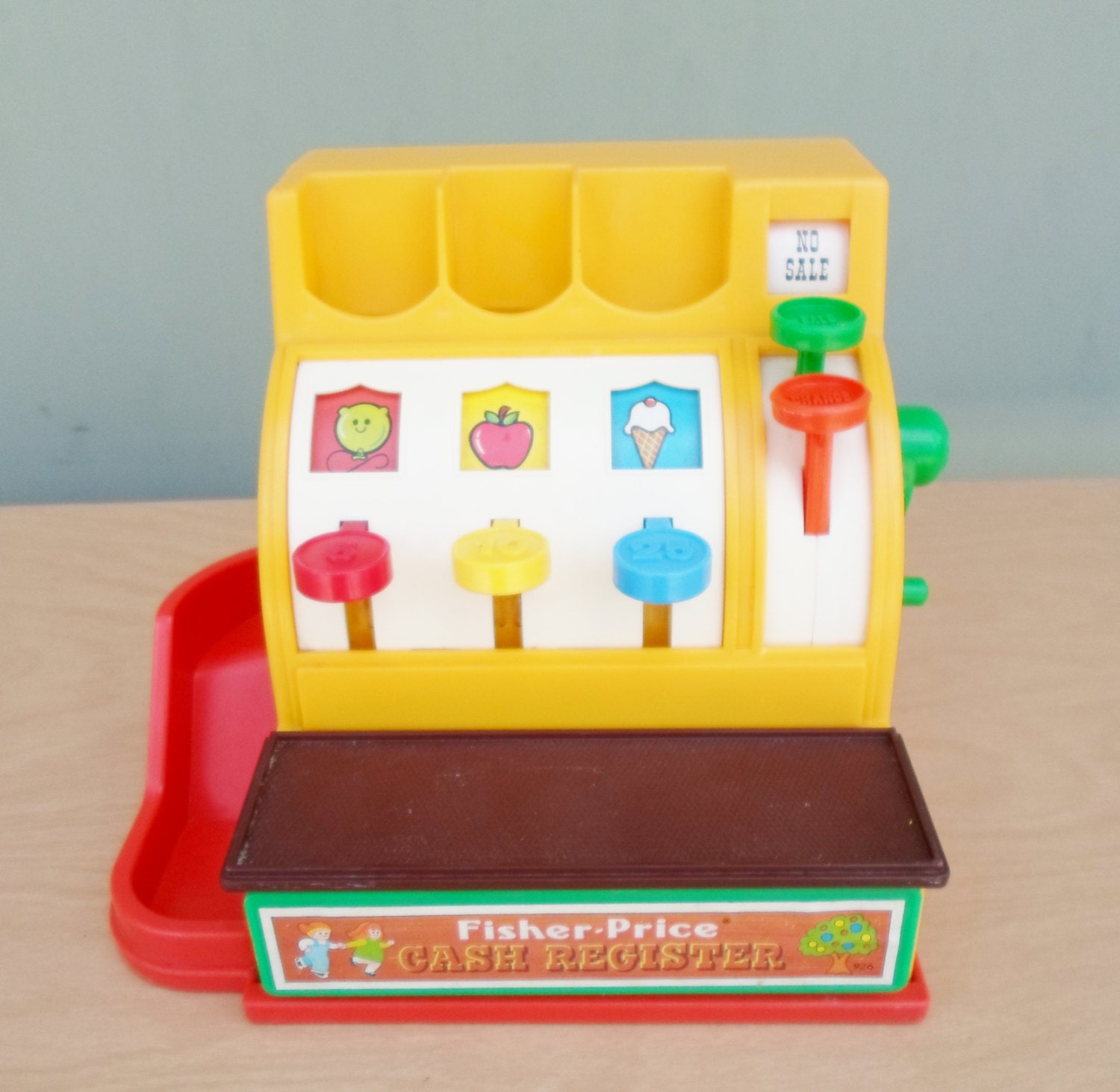 Vintage 1974 Fisher Price Toy Cash Register made in East