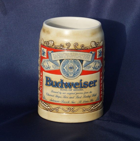 Vintage Budweiser Collectible Cerarmic Mug/ by TheThreeLsStudio