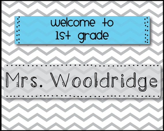 Teacher Welcome Sign Editable