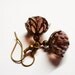 Swarovski crystal bronze earrings shabby earring boho fashion elegant women holidays earrings