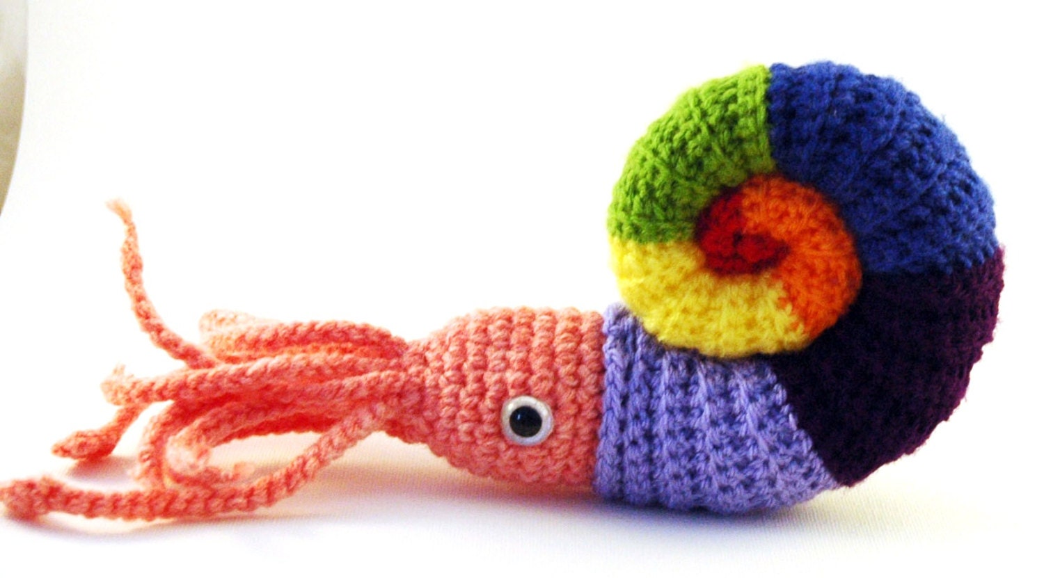 Arcobaleno uncinetto Amigurumi Ammonite peluche di Artbyekaty
