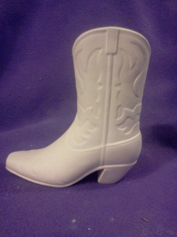Duncan Cowboy boot vase ready to paint 7 by CeramicKreations