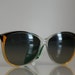 Vintage Polaroid Oversized Butterfly Black / Ochre/ Crystal Frame Sunglasses, Tortoise Frame, Polarizing Lenses 8751D. Made in Italy