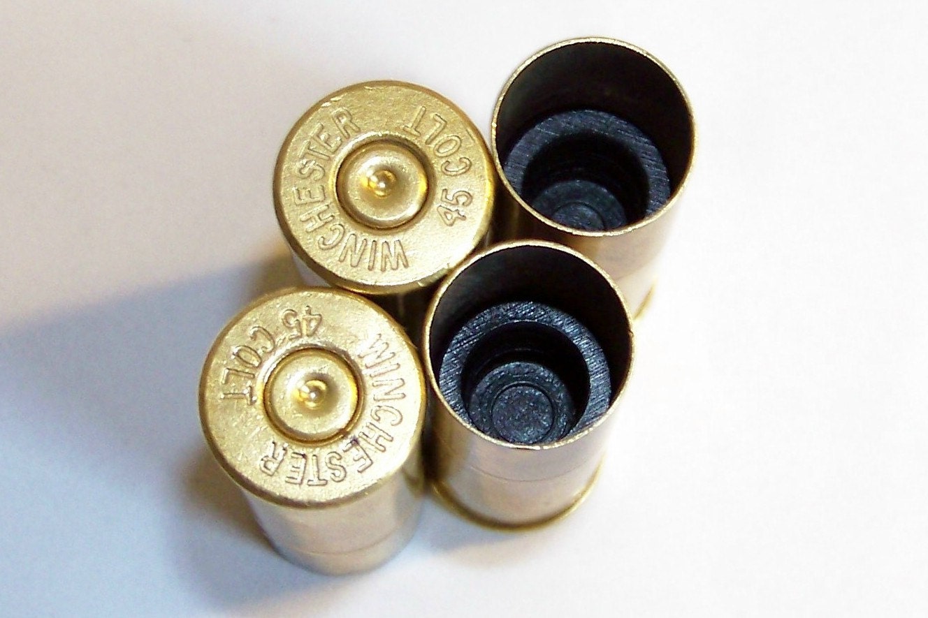 Bullet Valve Stem Caps 4 BRASS .45 Long Colt Tire Valve Caps