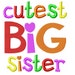 Cutest Big Sister Embroidery Design INSTANT download