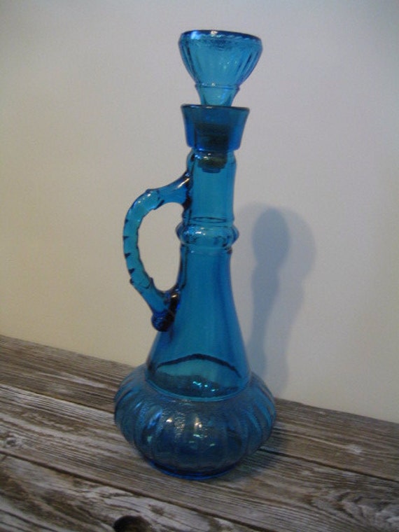 Vintage Blue Liquor Bottle I Dream of Jeannie 1979's