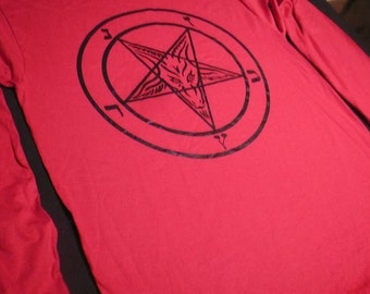 PENTAGRAM longsleeve T shirt tee witchcraft clothing horror satan ...