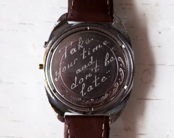 Engravable watch, Personalized watch, Engraved watch, Engraving watch, Mens watch, Mechanical watch ,Russian watch