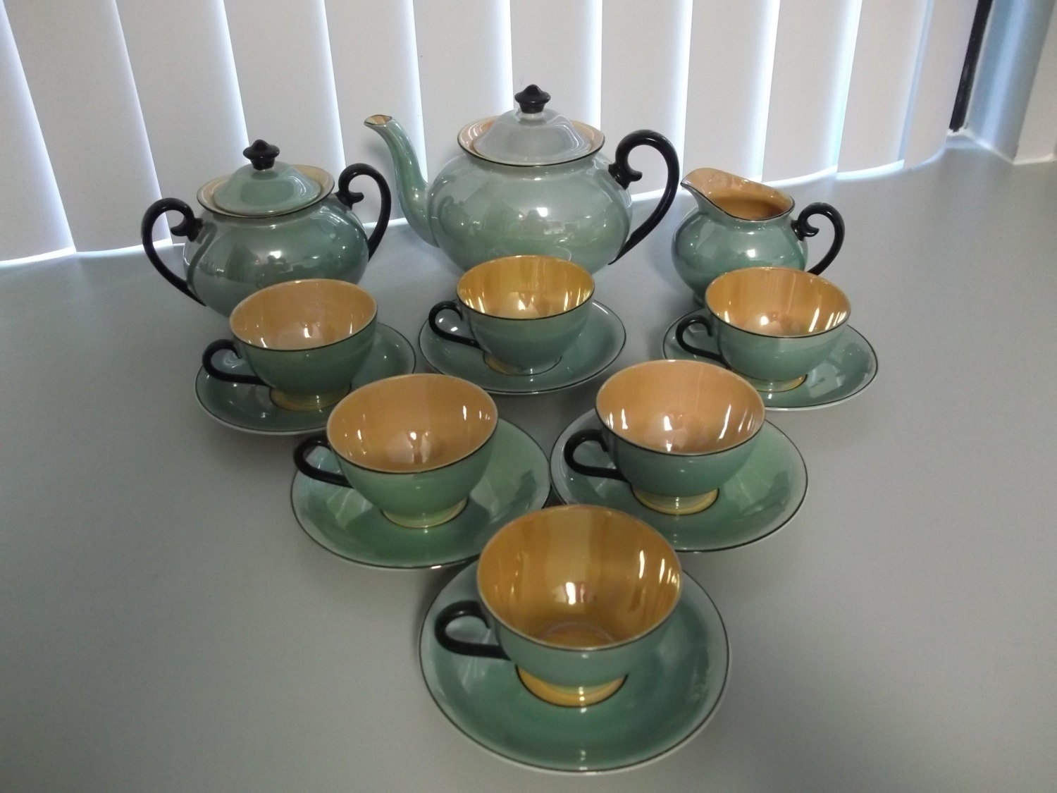 Czechoslovakian Luster Ware Tea Set