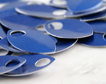 Blue Anodized Aluminum Scales, 50 Large