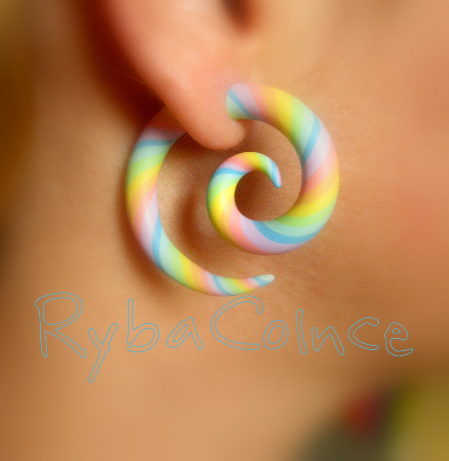Fake ear gauges The pastel