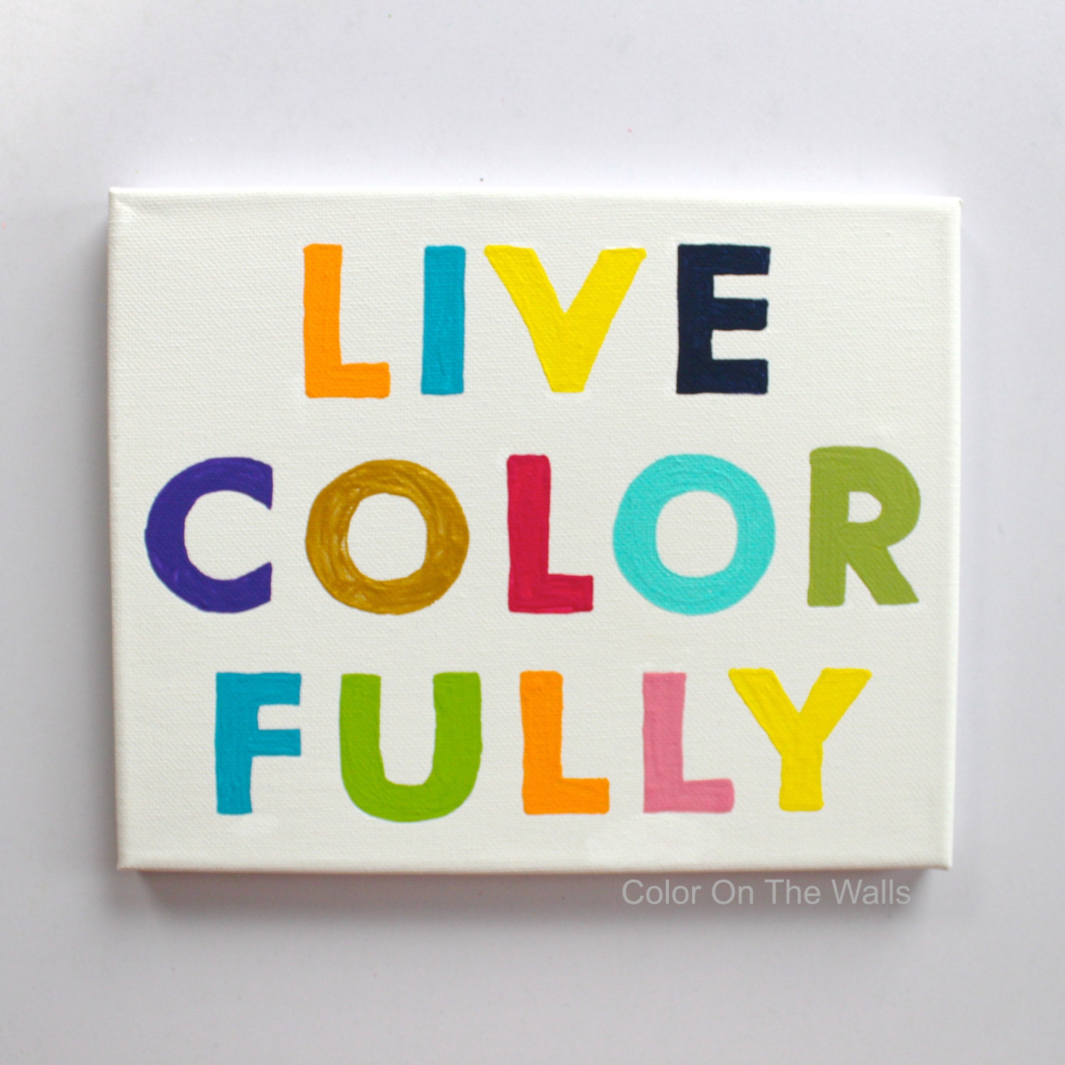 Kate Spade Quote Live Colorfully On Canvas In Multi Color