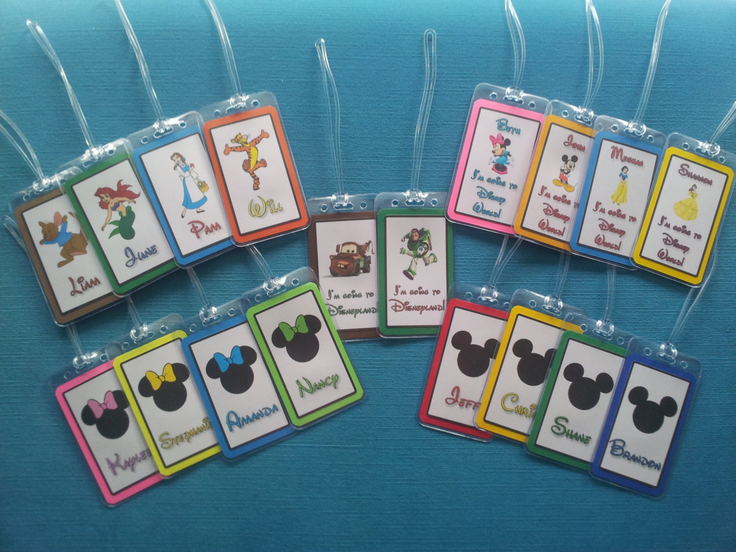 Custom Luggage Tags Set of 4 for Disney World/land Universal