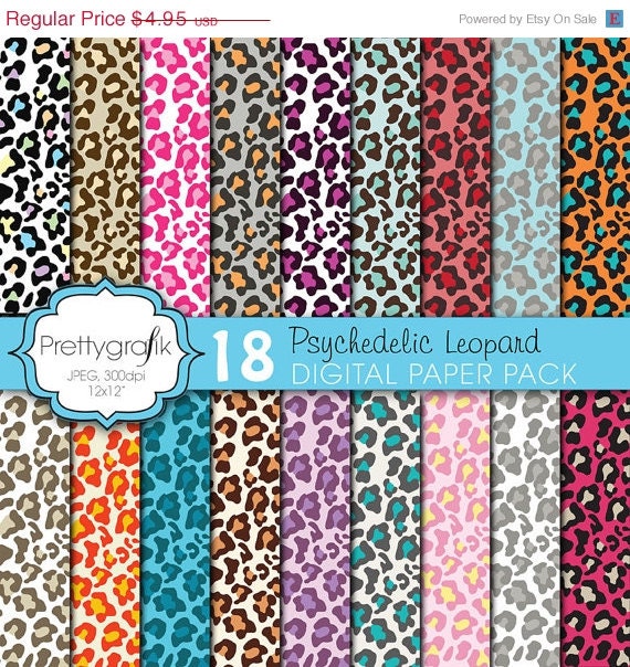 40% OFF SALE leopard animal print digital paper, commercial use, scrapbook papers, background - PS615 Il_570xn