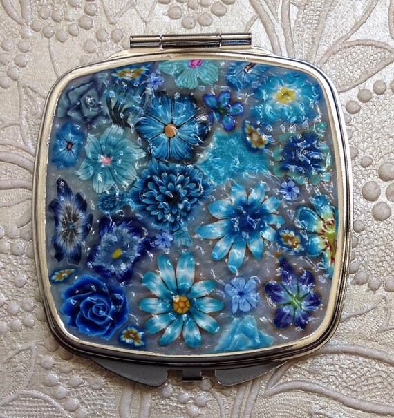 Polymer Clay Compact Mirror by BeClayzy on Etsy