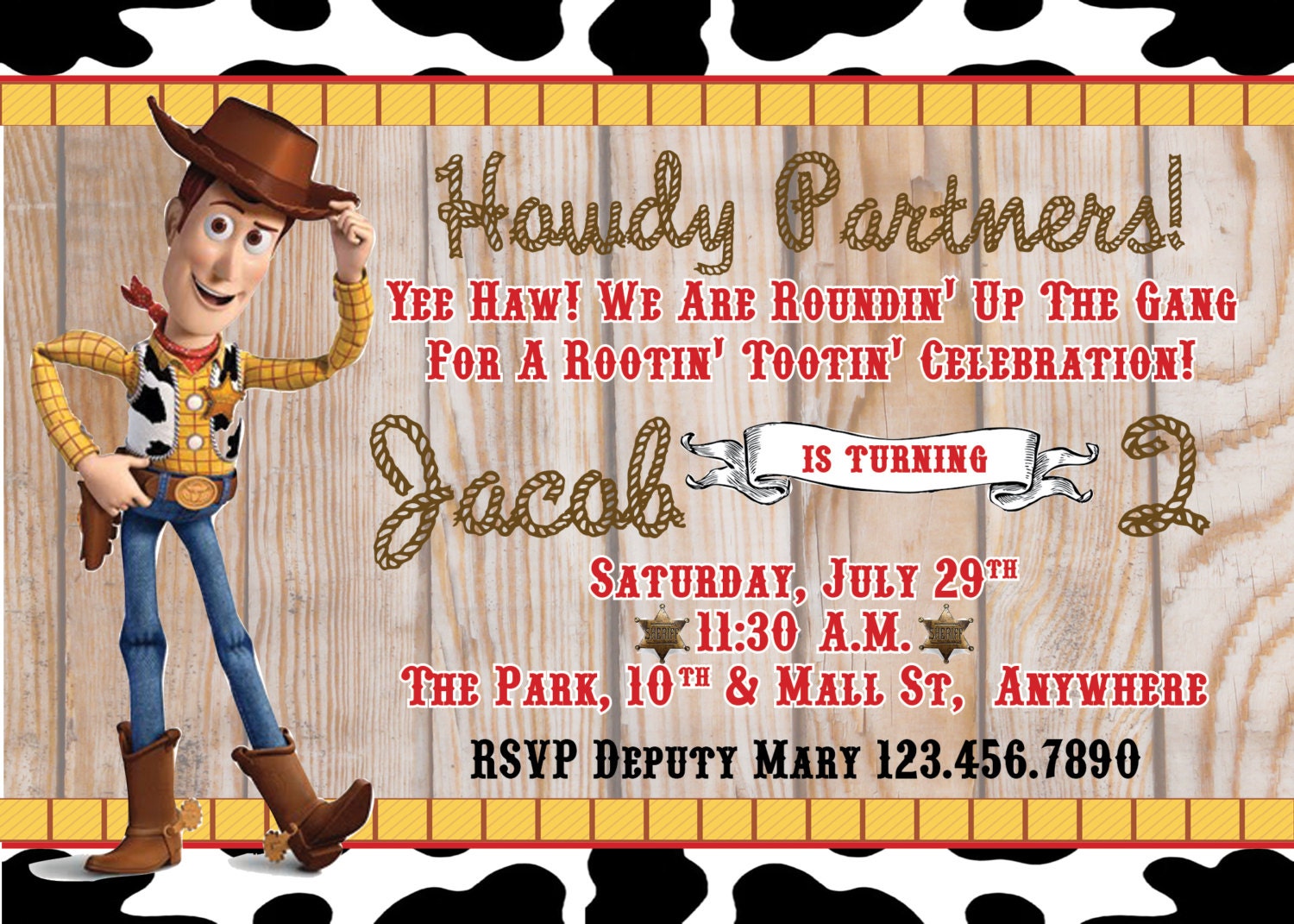 Woody Party Invitations 4