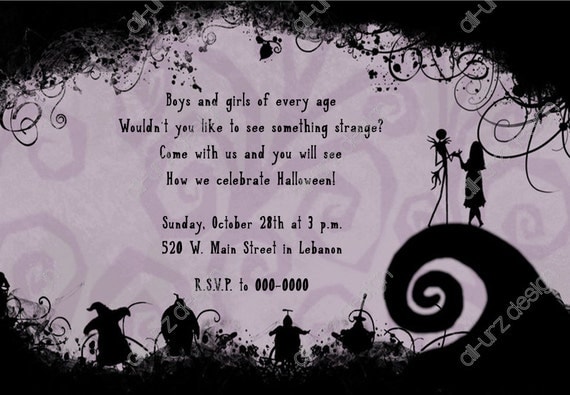 Nightmare Before Christmas Birthday Invitation Template 6