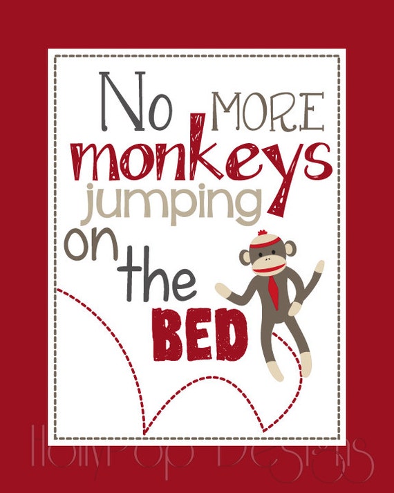 Sock monkey wall art nursery trio print set modern nursery