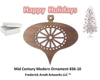 836-10 Mid Century Modern Christmas Ornament