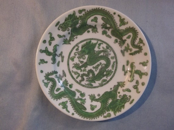 Items similar to COALPORT Vintage Oriental Porcelain/China Green Dragon ...