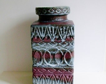 Mid Century Bay keramik ceramic floor vase Bodo Mans West Germany WGP