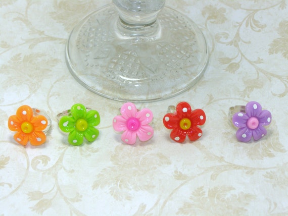 Flower Ring Spring Flowers Childrens Ring by 24sevenjewelry