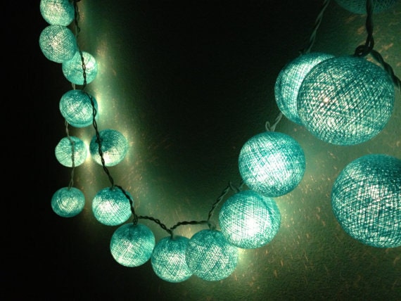 String Lights Cotton Ball wall hanging home decor by JaithepShop
