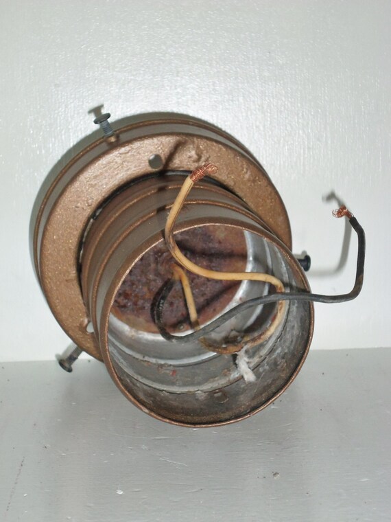 Antique Indoor / Outdoor Electric Lamp Post Lantern w Ribbed