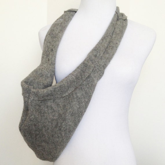 Scarf Dog Sling Pet Carrier in Grey by HeartPup