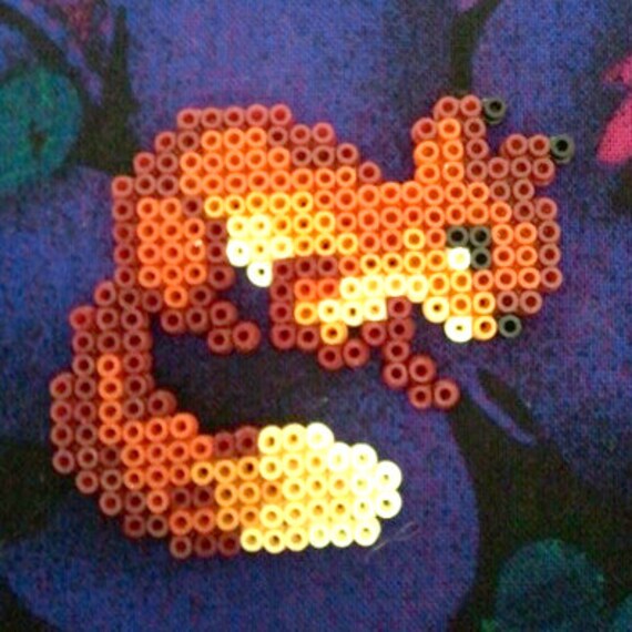 Items similar to Squirrel pin little hama beads - unique design ...