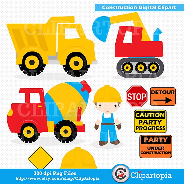 Construction Digital Clipart : CONSTRUCTION