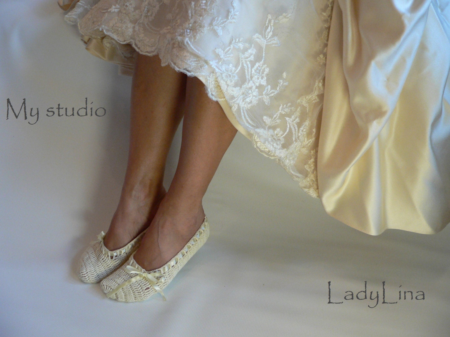 Dance Shoes Wedding Dancing Slippers Bridal Flats by LadyAlinaShop