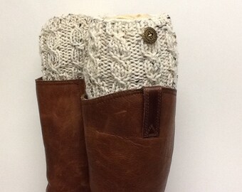 READY TO SHIP Women Knit Boot Cuffs, Women Knit Boot Toppers, Stockings.Women Boot accesory, Leg Warmer, Textured and Stretchy, boot cuff