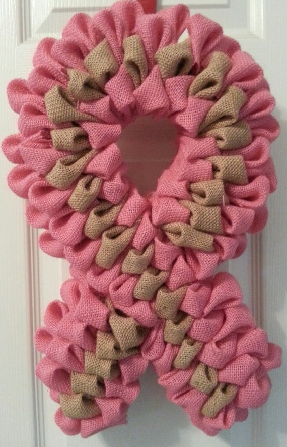 Pink Breast Cancer Awareness Wreath By DecorableByBeverlee On Etsy