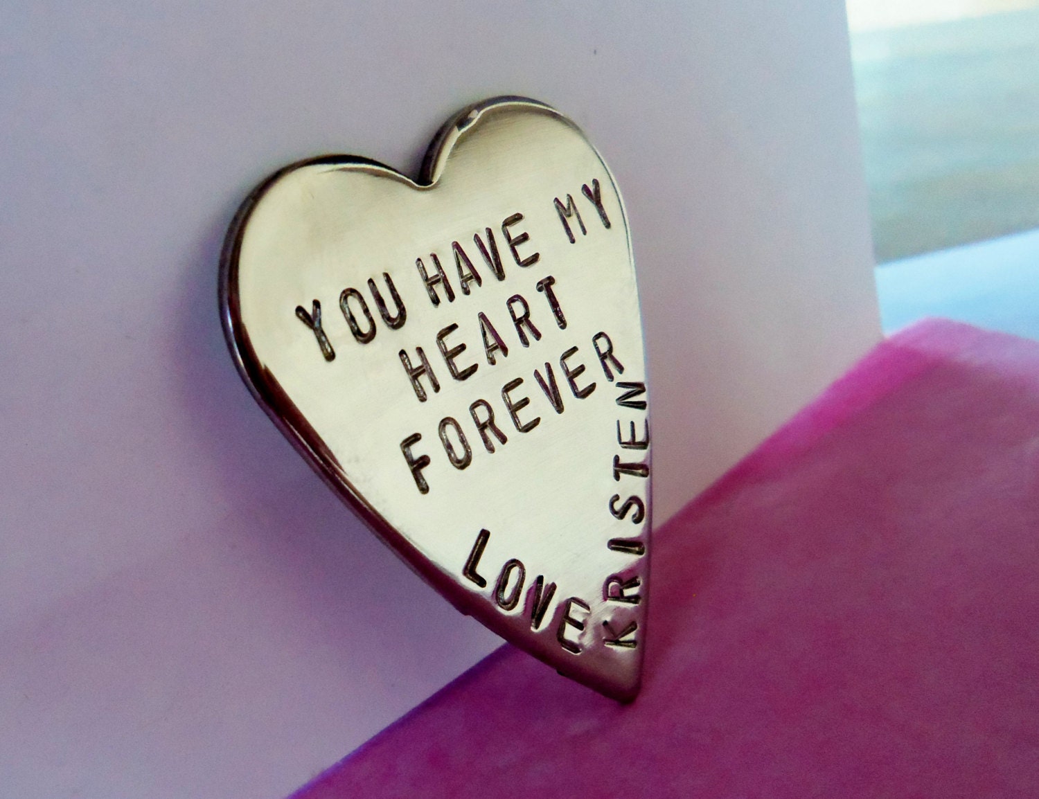 You Have my Heart Good Luck Token Wedding Day Gift Bride and