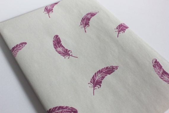 Light as a Feather Grape Hand-Stamped Wrapping Paper // Gift Wrap // Paper Supplies // Paper Goods // Gifts // Large Sheet